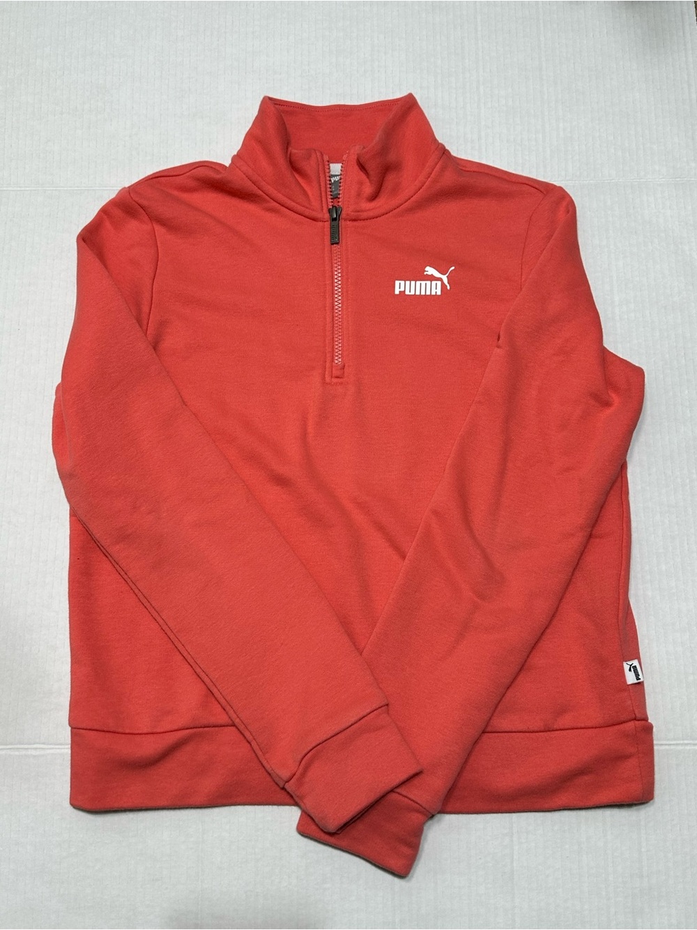 Women’s Puma Coral/Salmon Pink Quarter Zip Sweatshirt Size Medium
